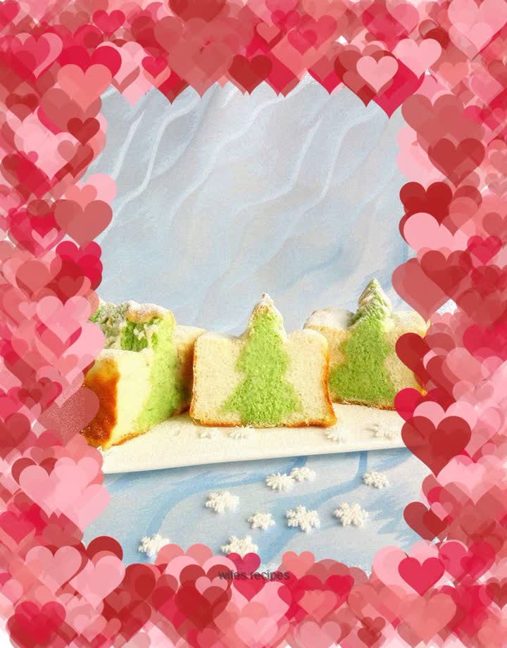 Christmas tree cake toast