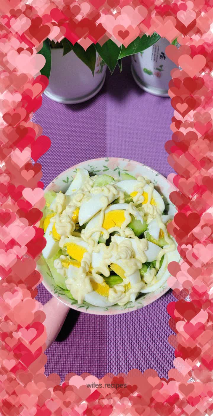 Cucumber and egg salad