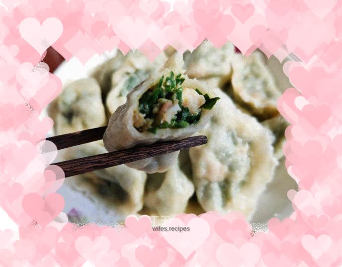 Pork, leek and three fresh dumplings