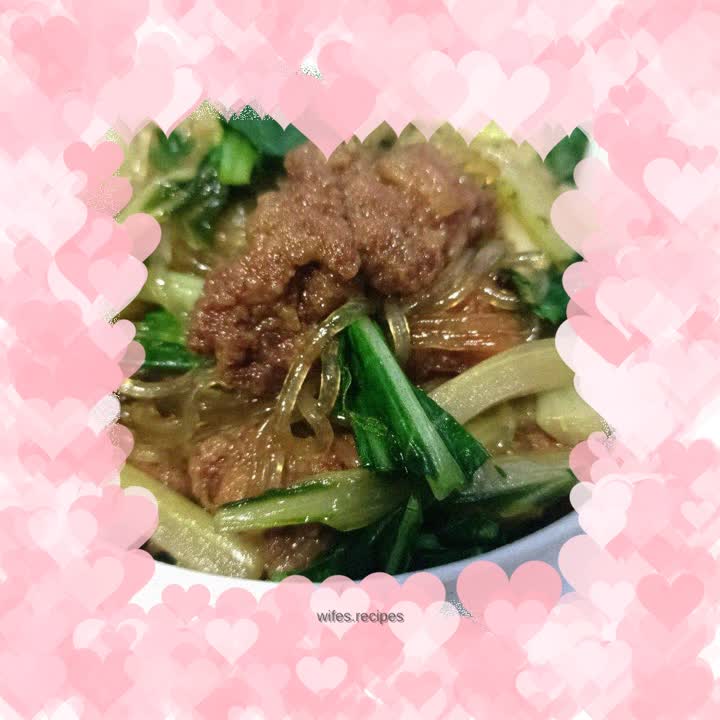 Stewed Vermicelli with Fried Vegetables and Meat
