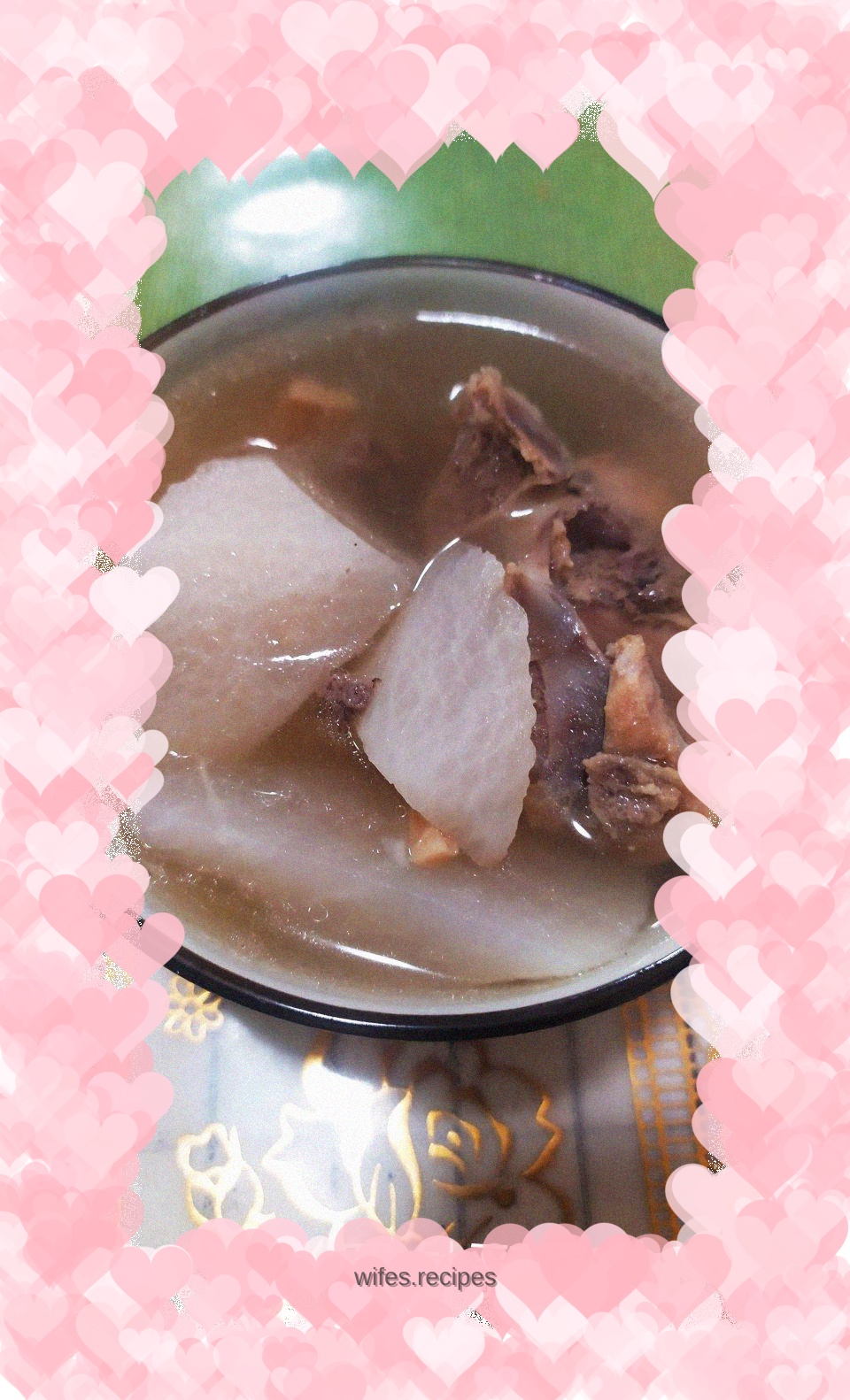 Dragon bone, scallops and radish soup