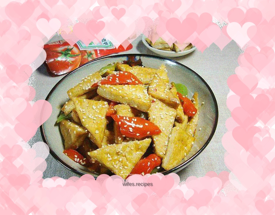 My son's favorite -------[Sweet and Spicy Crispy Tofu with Tomato Sauce]
