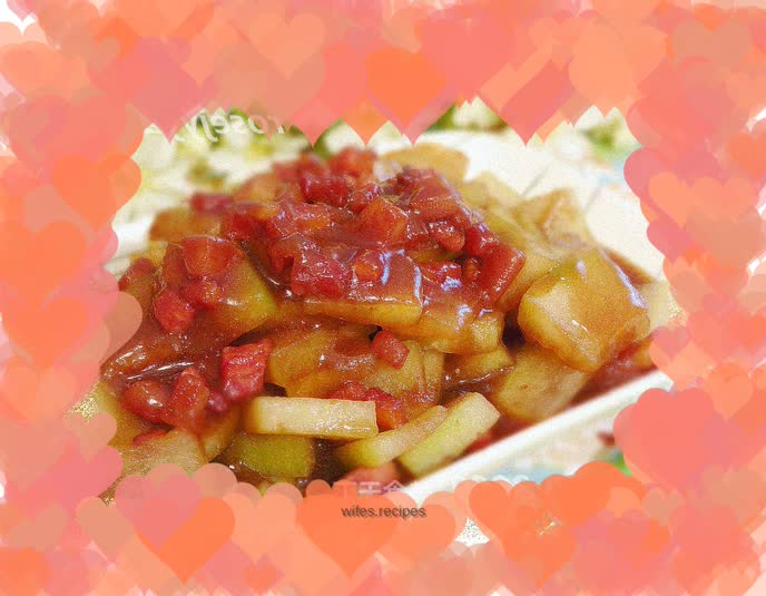 Pouring winter melon with juice