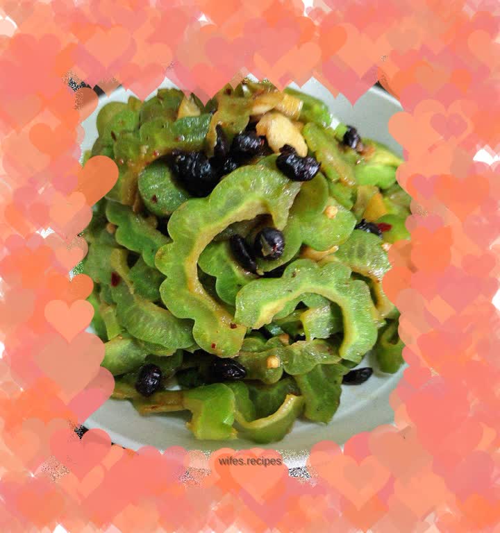 Stir-fried Bitter Melon with Black Bean Sauce and Chili
