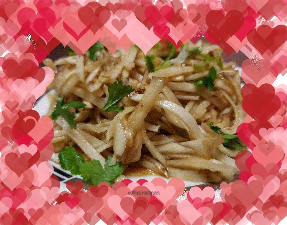 Cold shredded Jerusalem artichokes