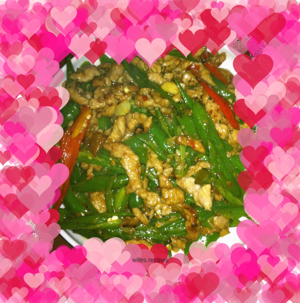 Shredded pork with green pepper