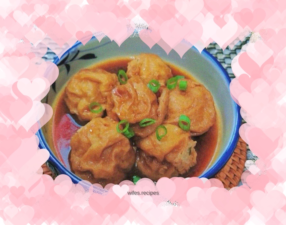 Lotus root oil gluten stuffed pork