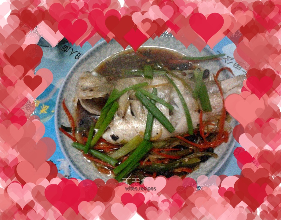 Steamed seabass with drum sauce