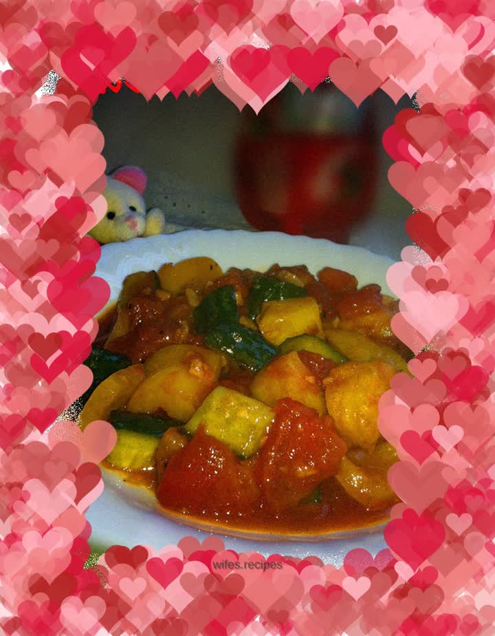 Fried pineapple with tomatoes