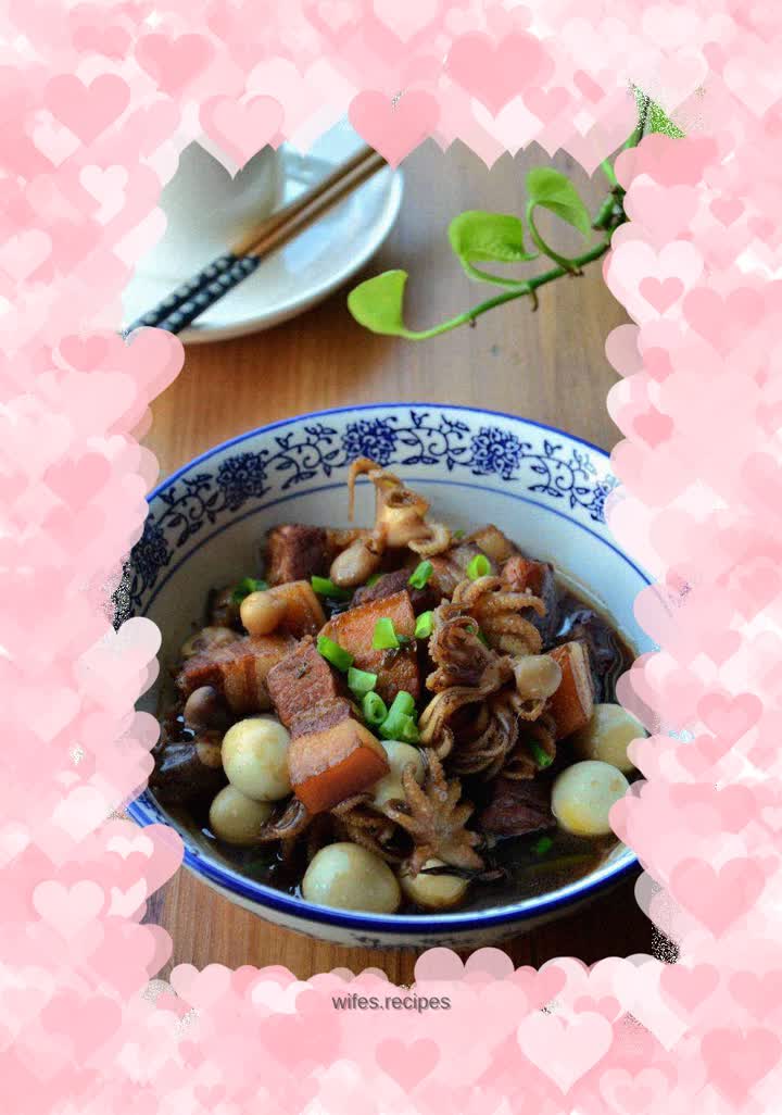 Roasted Pork with Octopus, Quail Eggs