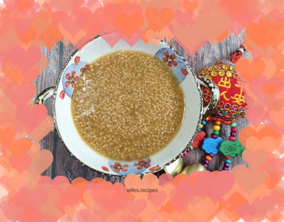 Brown sugar millet porridge