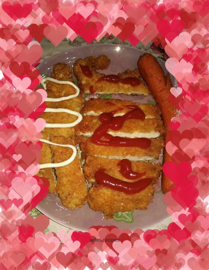 Delicious fried chicken steak