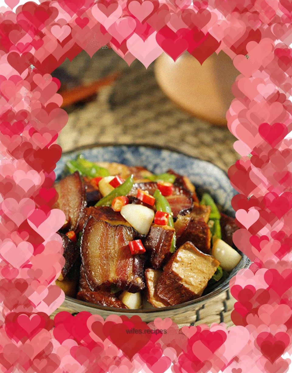 Stir-fried dried bacon