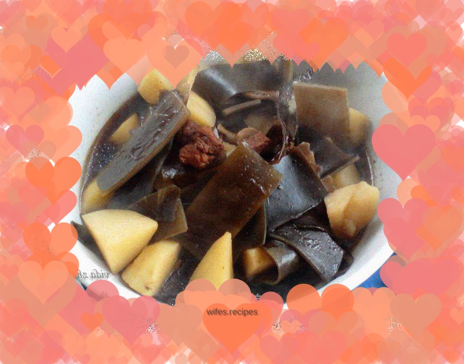 Potato stew with kelp