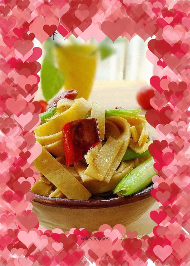 Stir-fried bean curd with green garlic