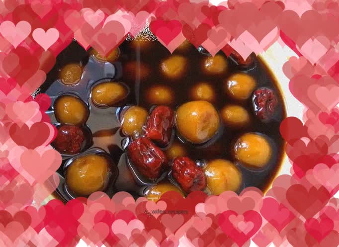 Brown sugar bean paste glutinous rice balls