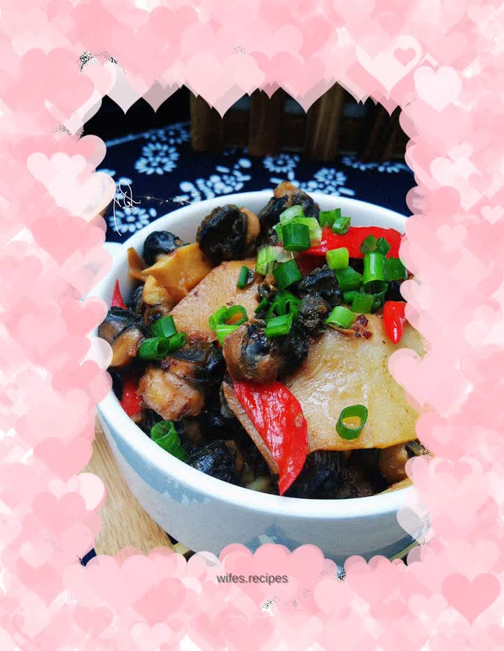 Sliced pork and braised bamboo shoots