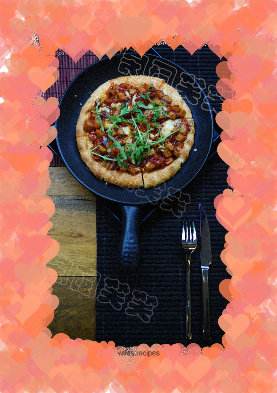 It turns out that pizza can be so diverse and simple - one of the lazy pizzas: eggplant naan pizza