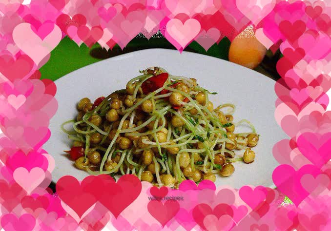 Stir-fried pea sprouts