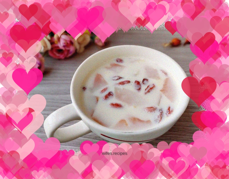 Papaya stewed in milk