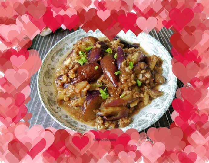 Grilled Eggplant with Minced Beef