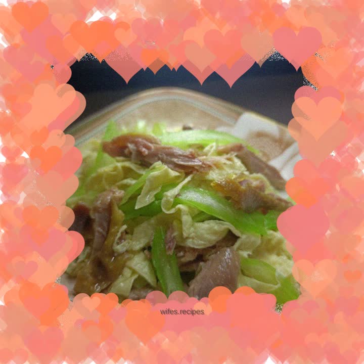 Chicken legs, celery and fried bean curd