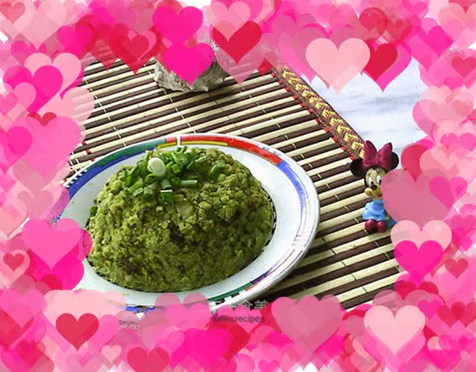 Sauerkraut and broad bean puree