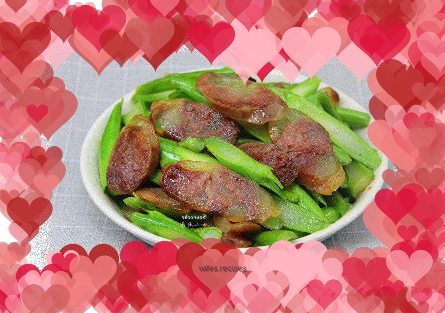 Stir-fried Chinese Sausage with Kale