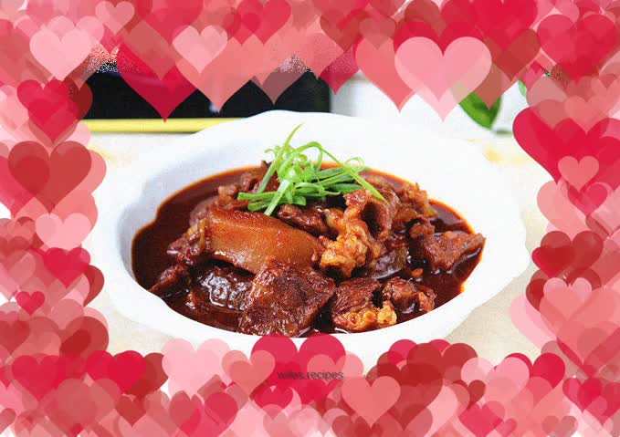 Beef Tendon with Tangerine Peel and Tomato Sauce