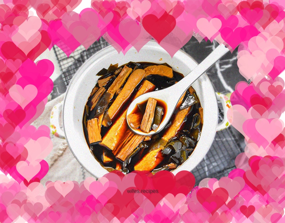 Braised kelp and dried tofu