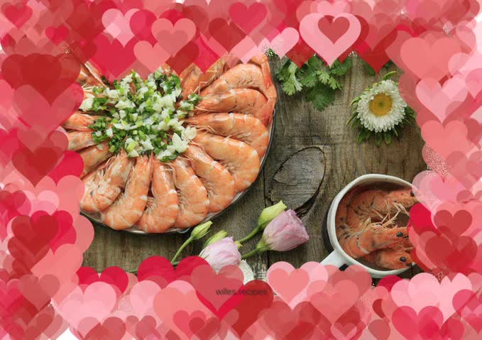 Steamed shrimp with garlic vermicelli