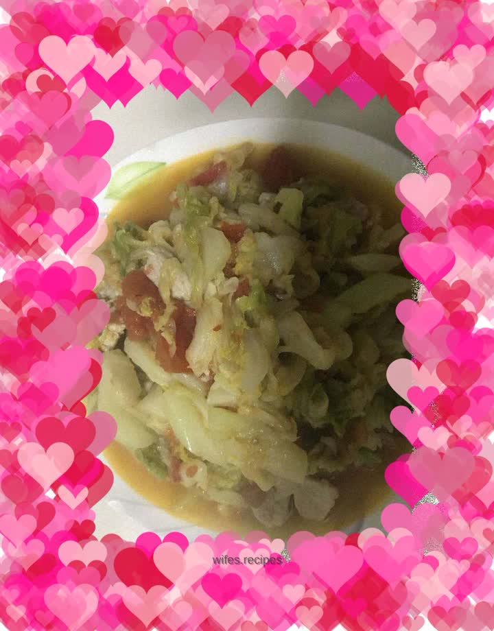 Stir-fried kohlrabi with tomatoes