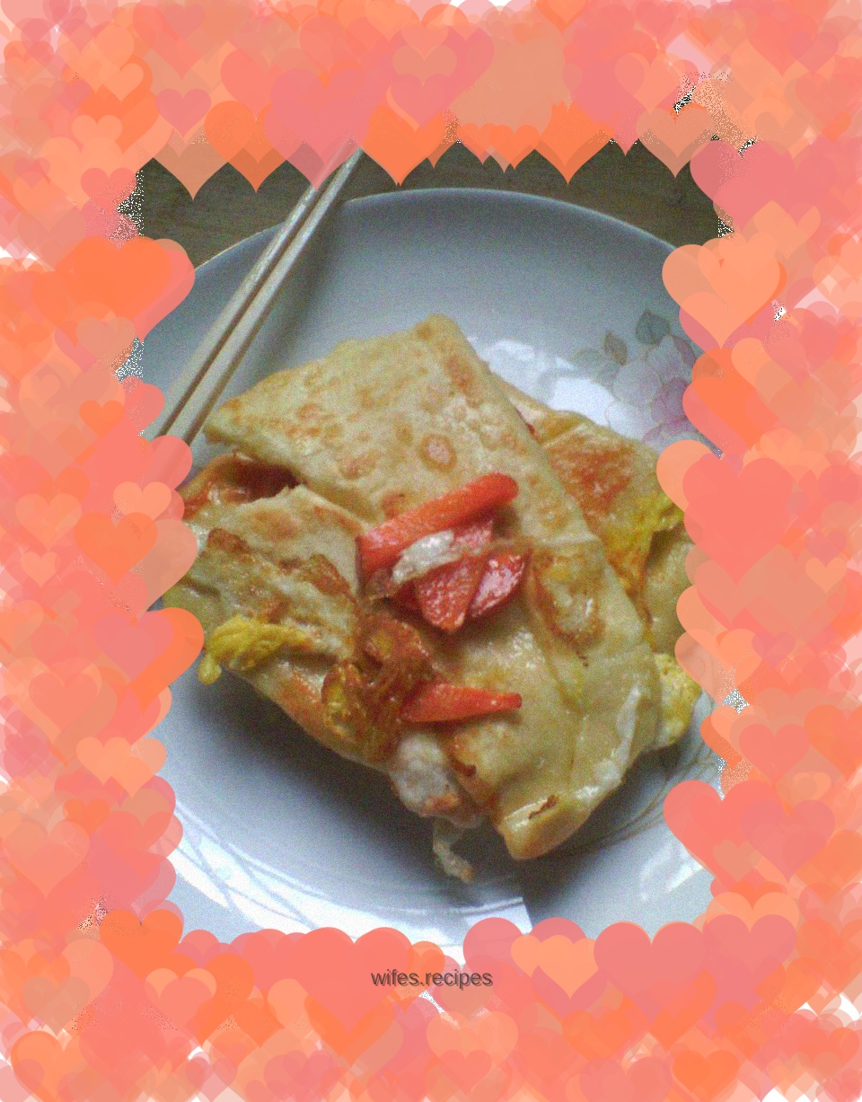 Use electric baking pan to make egg pancakes