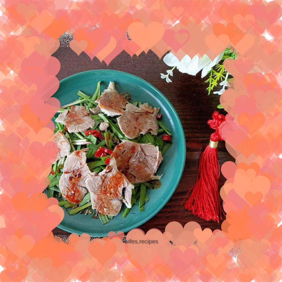 Leek and tendon meat