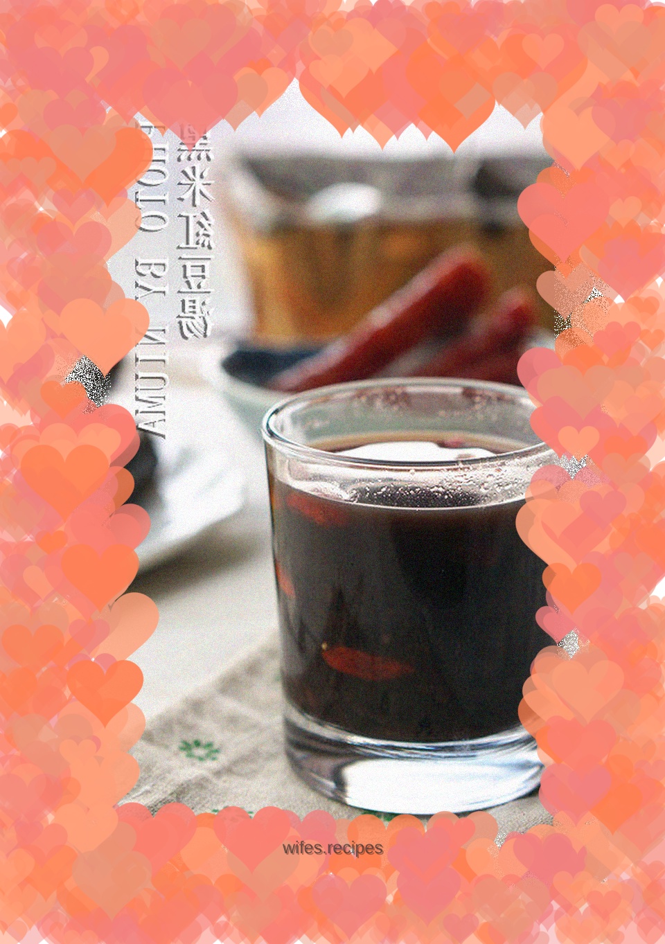 Black rice and red bean soup