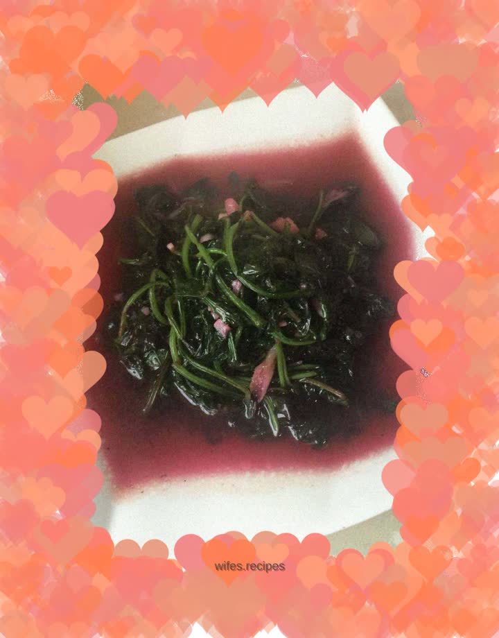 Stir-fried amaranth with garlic