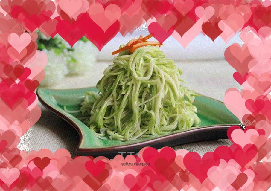 Mustard flavored gourd shreds