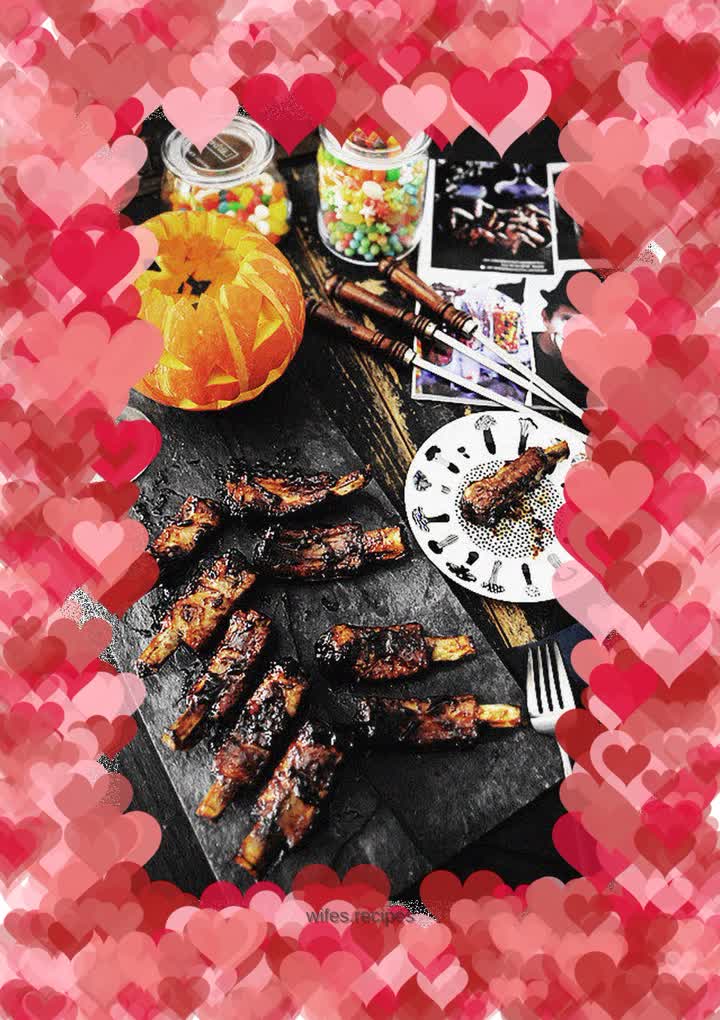 Corpse Ribs (Grilled Pork Chops with BBQ Sauce)