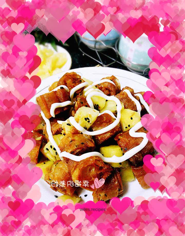 Pineapple Fritters and Shrimp