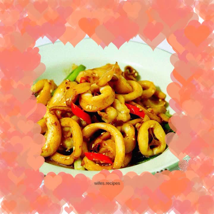 Sauce-flavored squid rings