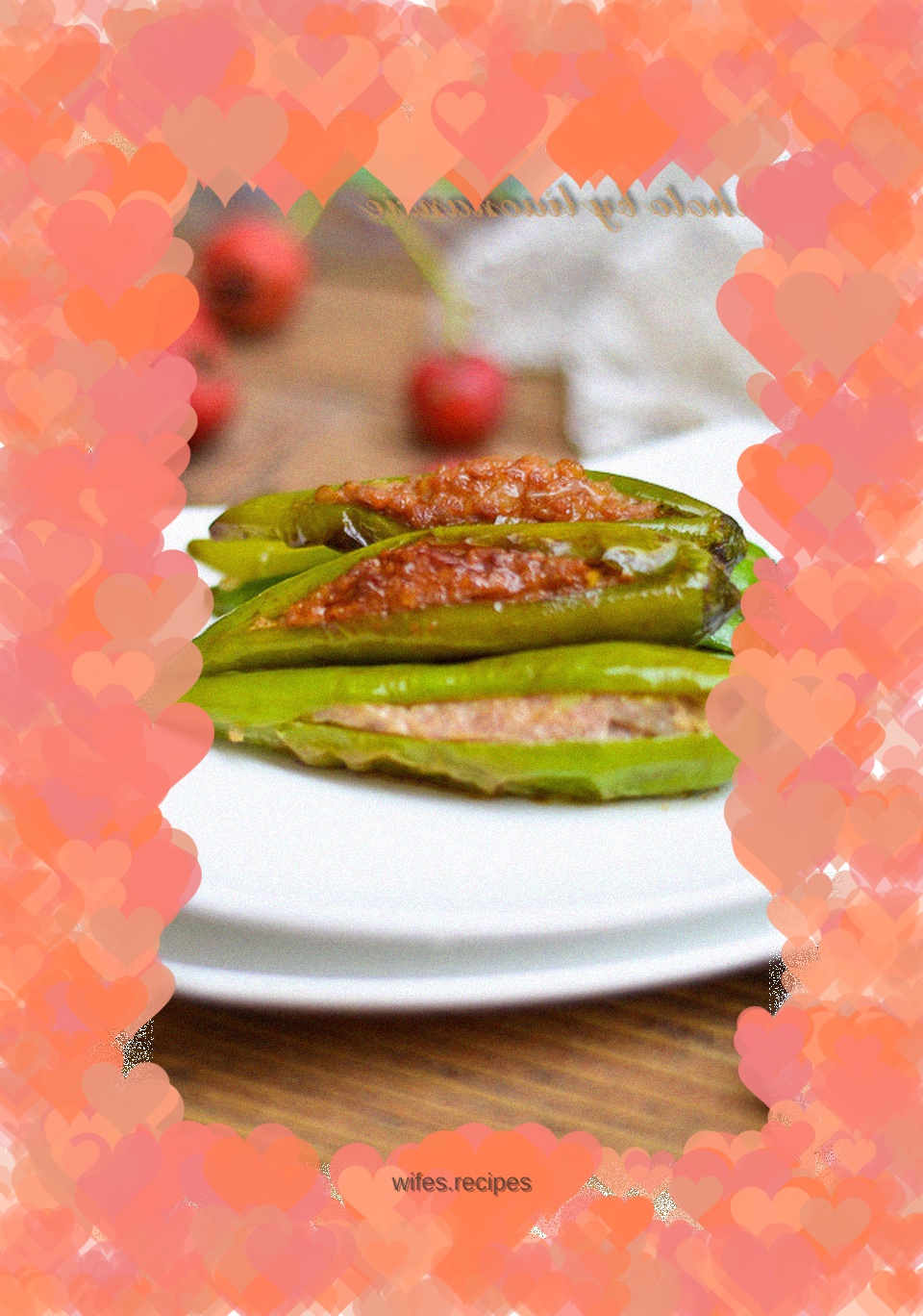 Green pepper stuffed with meat