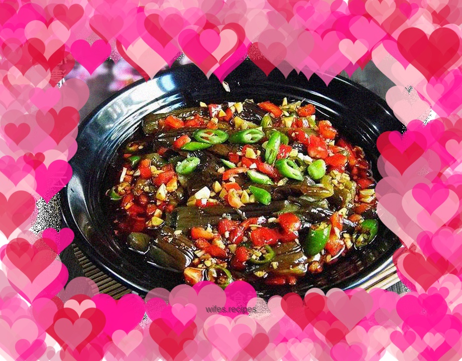 Spicy pepper and eggplant strips