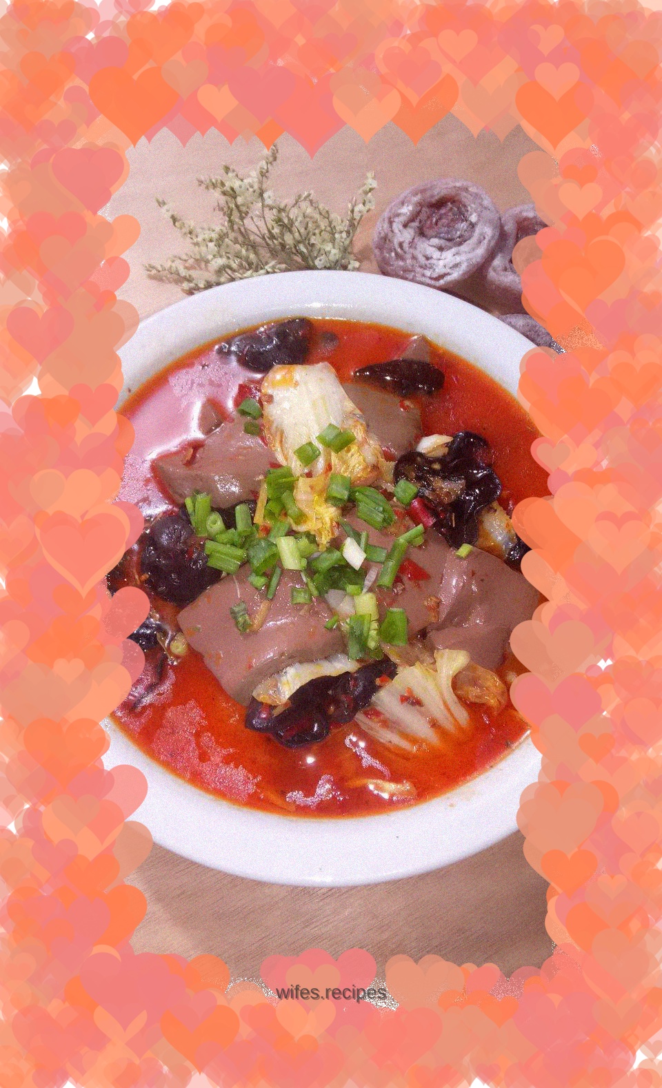 Spicy roasted duck blood