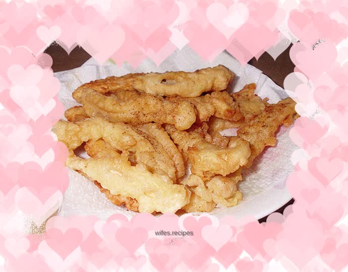 Fried seafood and mushroom fillet