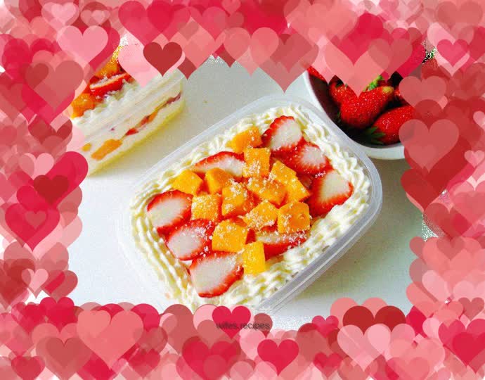 Fruit box cake