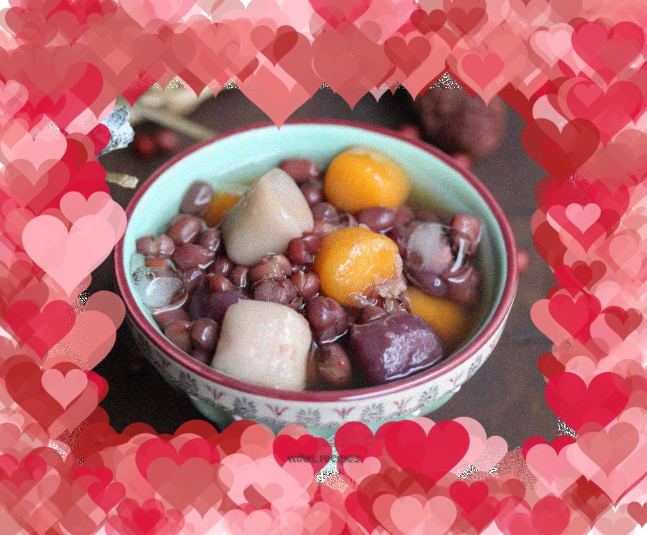 Taro balls and red beans