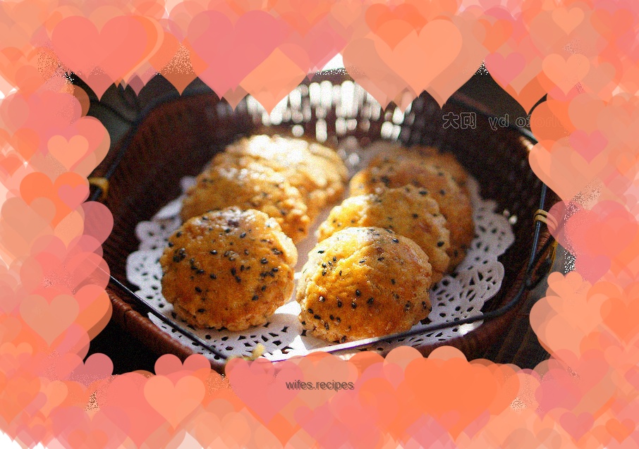 Black sesame and walnut cake