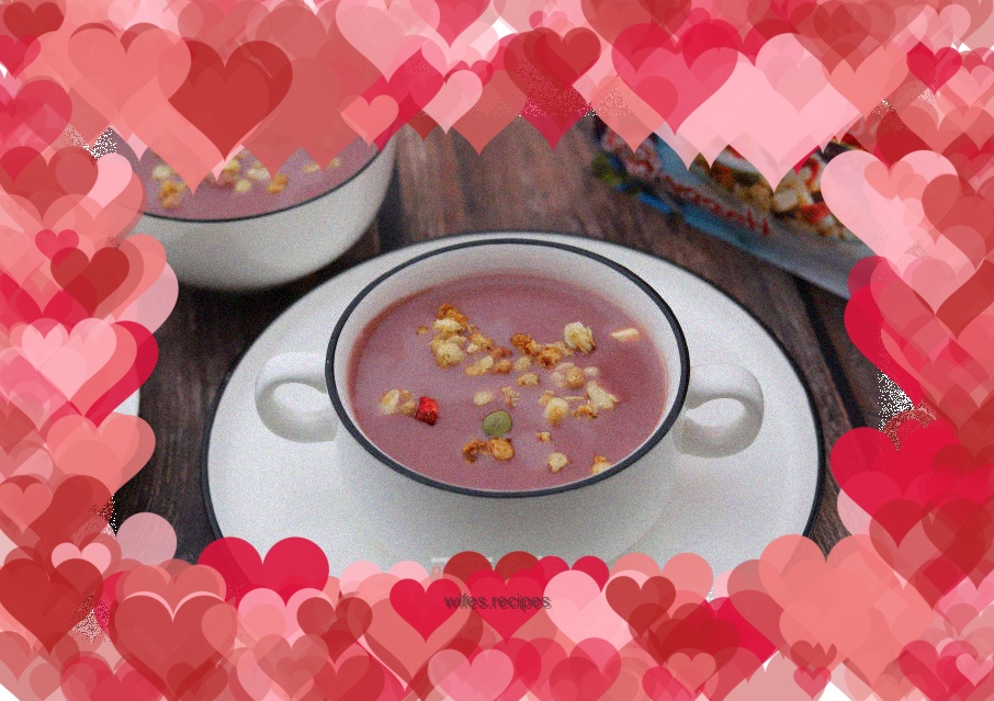 Purple sweet potato and walnut rice cereal