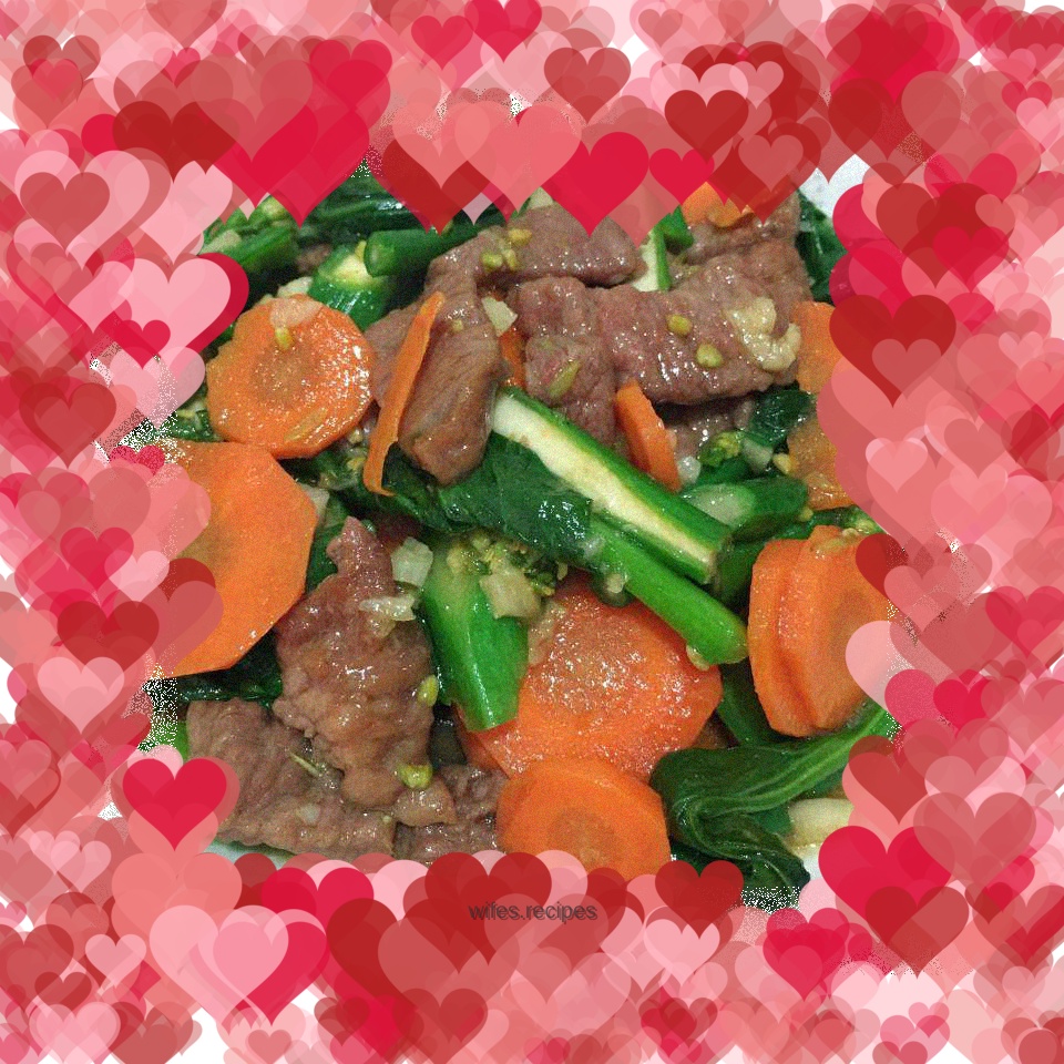 Stir-fried beef with kale