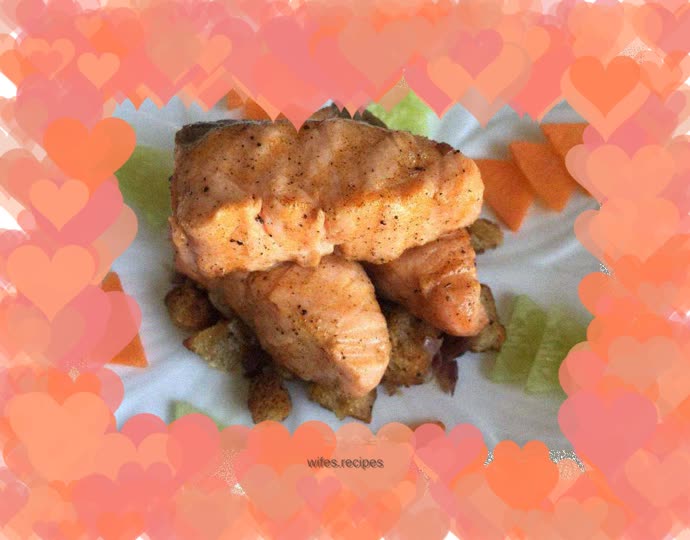 Pan-fried salmon